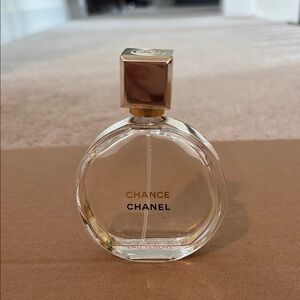 Almost empty CHANEL Chance Eau Tendre with Gold Cap